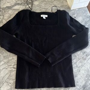 Nine West Black Ribbed Sweater